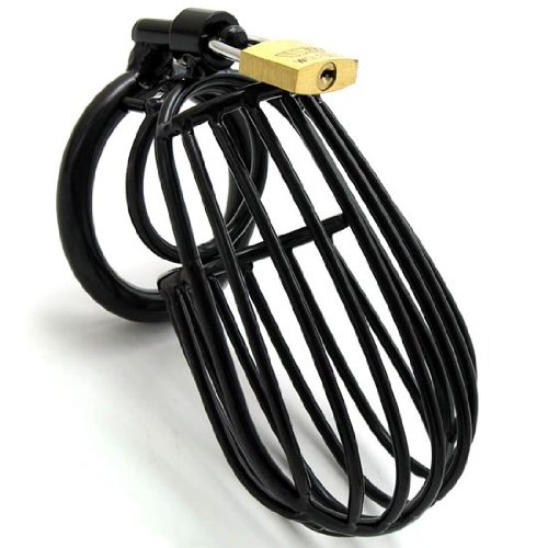 Samurai Cock Cage Full Black Drooping Chastity Device for SEX Games Sm 441 (Cock Ring 1.75') image
